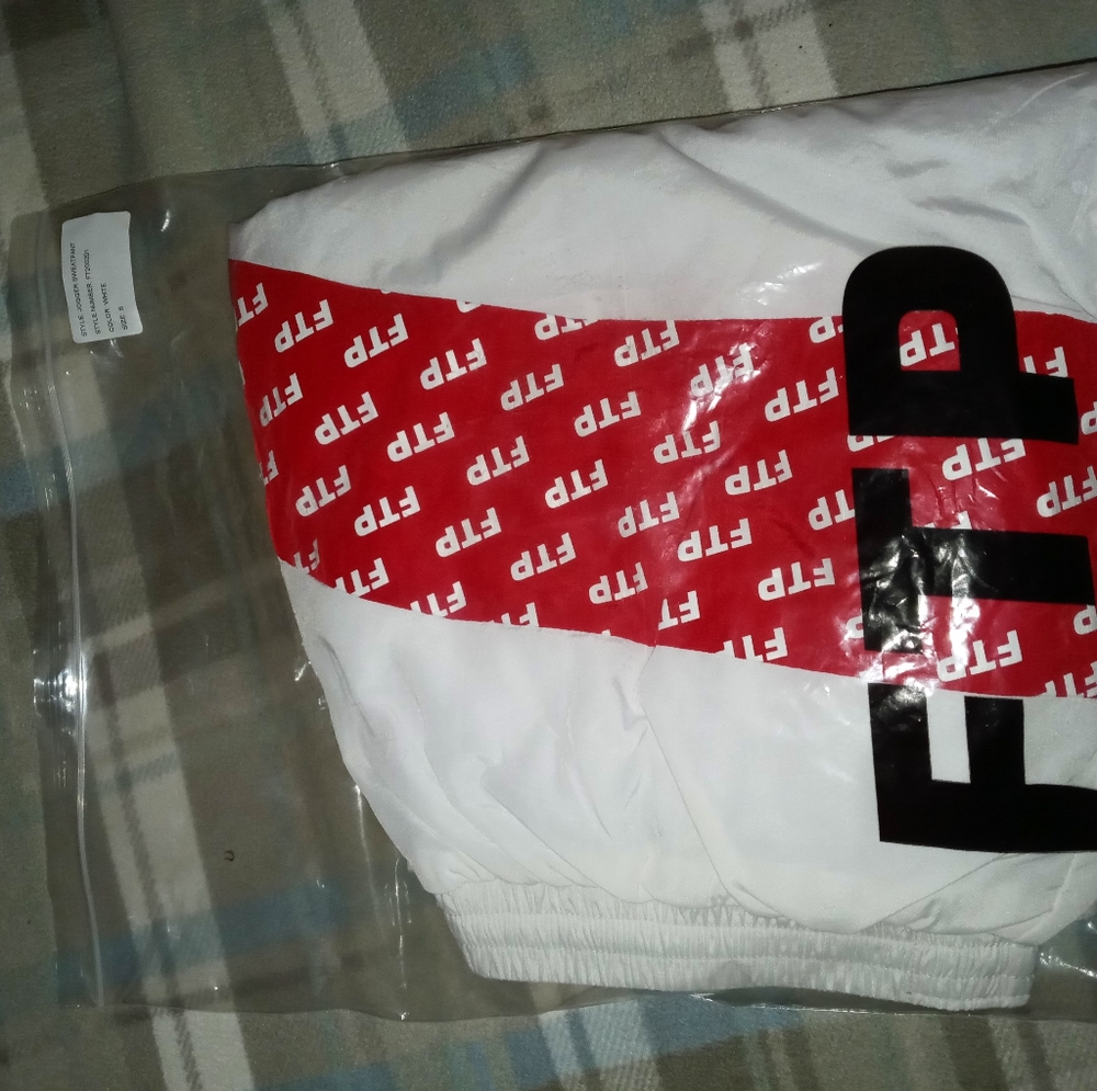 Negotiable FTP (S)White amd Red Track pants